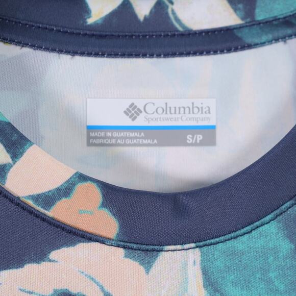 Columbia Fork Stream Floral Dress - Womens Small - Navy/Teal/Peach/Yellow - NWT - Picture 7 of 8